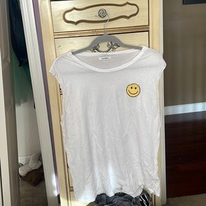 Lauren Moshi Smiley Face Muscle Tank